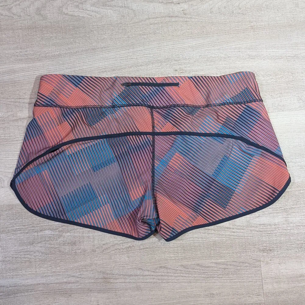Smartwool Shorts Womens Large Blue Pink Merino Sport Running Lined Performance